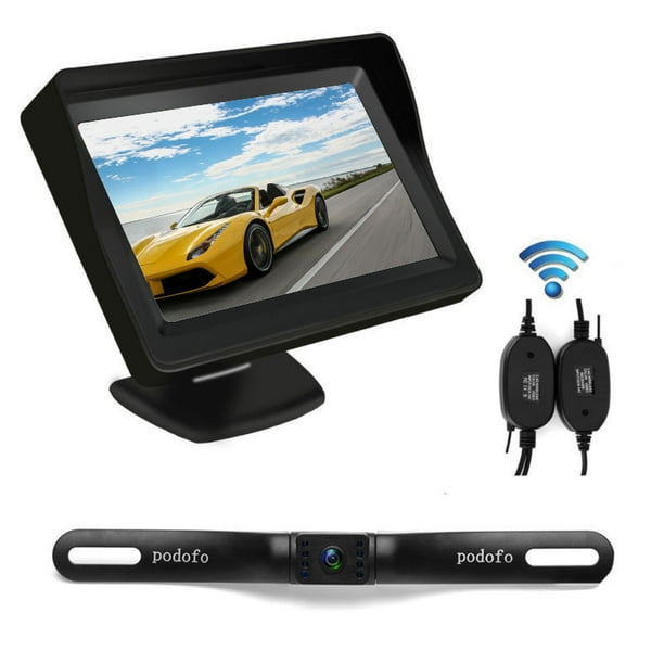Waterproof Rear Camera Auto Parking Assistance 5558990008 Podofo Wireless Backup Camera 4.3 Digital LCD Car Rearview Mirror Monitor Waterproof Rear Camera Auto Parking Assistance 5558990008 Podofo Wireless Backup Camera 4.3 Digital LCD Car Rearview Mirror Monitor